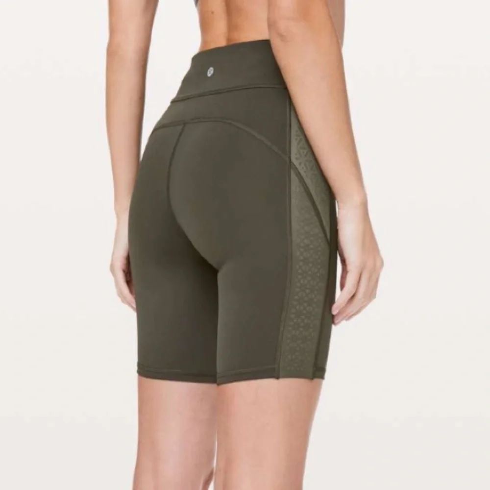 lululemon athletica Strength & Sweat 8” Olive Bike Shorts NWOT 6